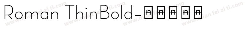 Roman ThinBold字体转换